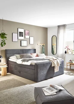 Ole Gunderson Boxspringbett FENTISSIMO SPACE 180 x 200 cm grau