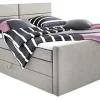 Ole Gunderson Boxspringbett 180 x 200 cm Stoffbezug grau