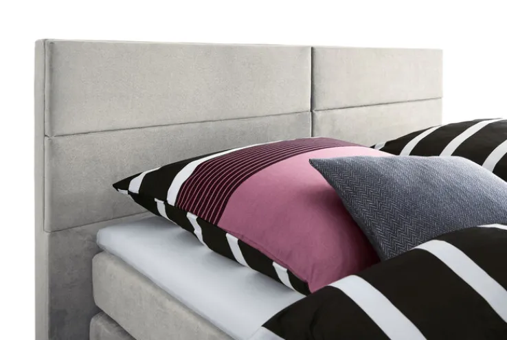 Ole Gunderson Boxspringbett 180 x 200 cm Stoffbezug grau