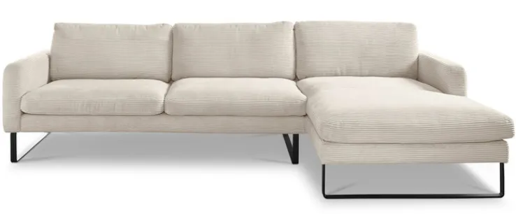 Ole Gunderson Ecksofa ROMA 298 x 154 cm Cord nature