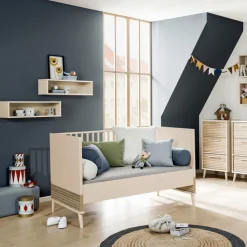 PAIDI Babybett EEFJE 70 x 140 cm beige/ braun