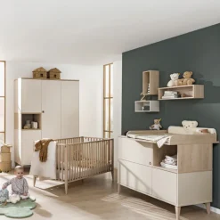 Kinder PAIDI Baby-Kleiderschrank MILA & BEN beige/ braun