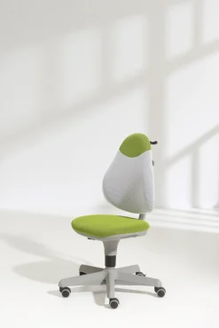PAIDI Drehstuhl PEPE Stoffbezug grün/ weiß