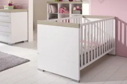 Kinder PAIDI Kinderbett KIRA Kreideweiß/ Eiche-Nautik