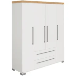 Kinder PAIDI Kinder-Drehtürenschrank KIRA 206 x 176 x 56 cm Kreideweiß/Abs.Nebraska