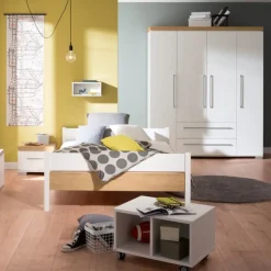 Kinder PAIDI Kinder-Drehtürenschrank KIRA 206 x 176 x 56 cm Kreideweiß/Abs.Nebraska