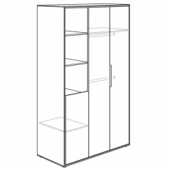 Kinder PAIDI Kinder-Drehtürenschrank LIEVEN weiß/ braun