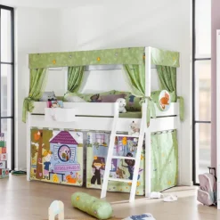 Kinder PAIDI Kindervorhang TIAGO 2er Set grün/ mehrfarbig