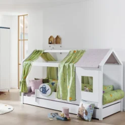 Kinder PAIDI Kissen TIAGO Hund Rudi 40 x 40 cm grün/ mehrfarbig