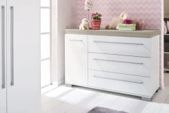 PAIDI Wickelkommode KIRA Kreideweiß/ Eiche-Nautik