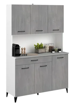 Parisot Buffet Malice 2 Beton Optik hell / Weiss