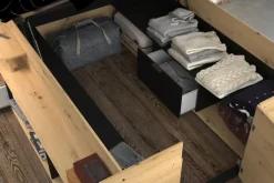 Kinder Parisot Halbhohes Hochbett TRAVEL braun/schwarz