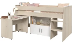 Kinder Parisot Hochbett CHARLY 4 braun / weiß