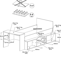 Kinder Parisot Hochbett CLEO 1 weiß