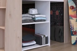 Kinder Parisot Hochbett LUCAS weiß/braun