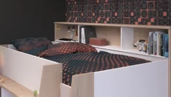 Kinder Parisot Hochbett LUCAS weiß/braun