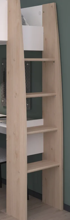 Kinder Parisot Hochbett SHELTER 11 braun/ weiß