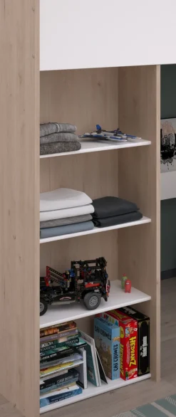 Kinder Parisot Hochbett SHELTER 11 braun/ weiß