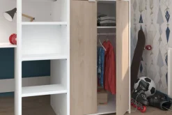 Kinder Parisot Hochbett TOM 1 weiß / braun