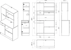 Parisot Küchenschrank SOCOOL 2er Set Eiche Jackson Dekor/ Weiß