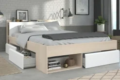 Parisot Stauraumbett MOST 6 beige/weiß 160 x 200 cm