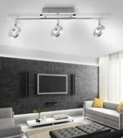 Paul Neuhaus LED Badlampe SILEDA 3 Spots alufarbig