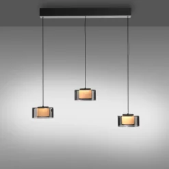 Paul Neuhaus LED Balkenpendel RIKA 3-flg cm schwarz