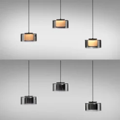 Paul Neuhaus LED Balkenpendel RIKA 3-flg cm schwarz