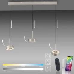Paul Neuhaus LED Balkenpendel Q-ROTATE 3-flg Nickelfarbig