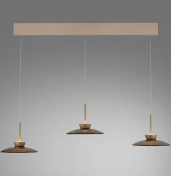 Paul Neuhaus LED Balkenpendel PURE MOON 3-flg bronze