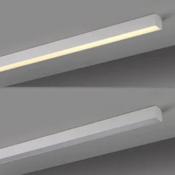 Paul Neuhaus LED Deckenlampe PURE-LINES Straight Kunststoff/Aluminium 110 x 3,8 x 3,9 cm Snow