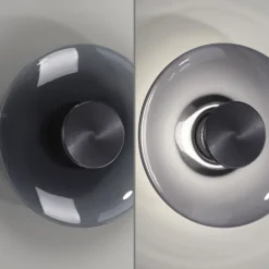 Paul Neuhaus LED Deckenlampe PURE VITRUM 22 cm grau