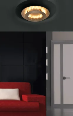 Paul Neuhaus LED Deckenlampe NEVIS 40 cm goldfarbig