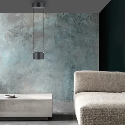 Paul Neuhaus LED Pendelleuchte PURE CLIPSE Aluminium Ø 20 cm Platin