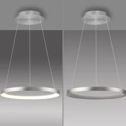 Paul Neuhaus LED Pendelleuchte HOOP 57 cm alu-/nickelfarbig