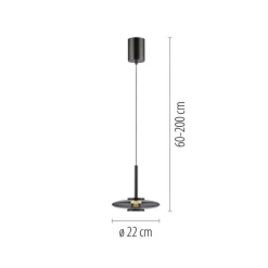 Paul Neuhaus LED Pendelleuchte PURE VITRUM 22 cm grau