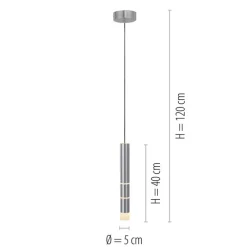 Paul Neuhaus LED Pendelleuchte PURE-VEGA 5 cm alufarbig