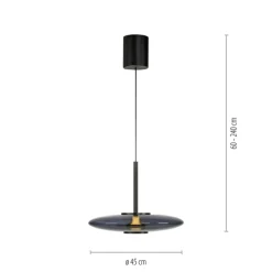 Paul Neuhaus LED Pendelleuchte PURE E-VITRUM 45 cm grau