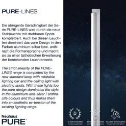 Paul Neuhaus LED Stehlampe PURE-LINES alufarbig