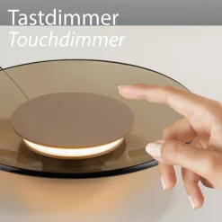 Paul Neuhaus LED Tischlampe PURE MOON 32 cm messingfarbig