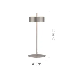 Paul Neuhaus LED Tischlampe Q-ROTATE 16 cm alu-/nickelfarbig