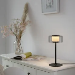 Paul Neuhaus LED Tischlampe RIKA 15 cm schwarz