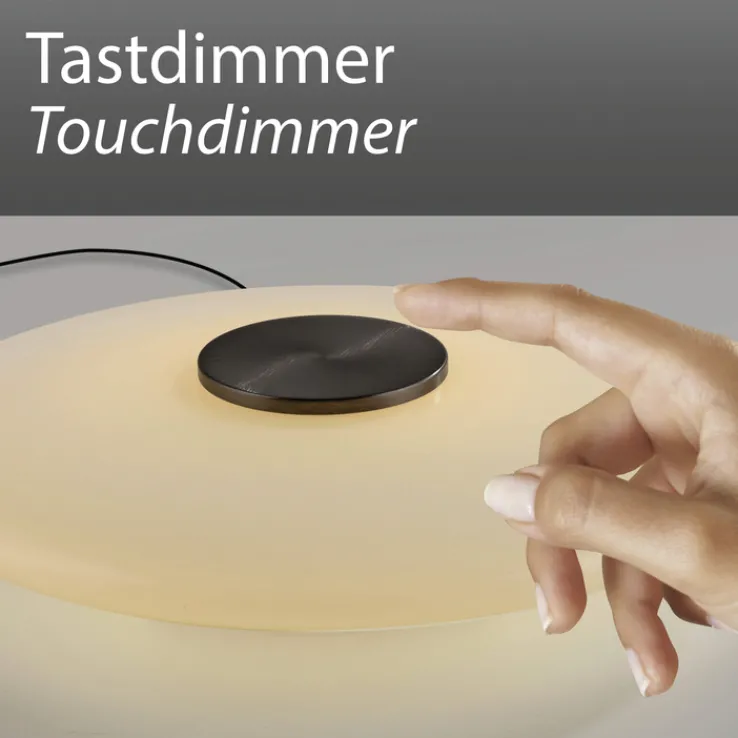 Paul Neuhaus LED Tischlampe PURE VITRUM 32 cm braun