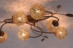 Paul Neuhaus Retrofit Deckenlampe GRETA 6-flg rostfarbig