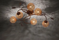 Paul Neuhaus Retrofit Deckenlampe GRETA 6-flg rostfarbig