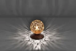 Paul Neuhaus Retrofit Tischlampe GRETA 1-flg rostfarbig/goldfarbig