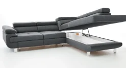 PHILL HILL Ecksofa BACKSTREET Stoffbezug Anthrazit ca. 275 x 230 cm