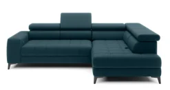 PHILL HILL Ecksofa BAGGIO 280 x 196 cm deep ocean