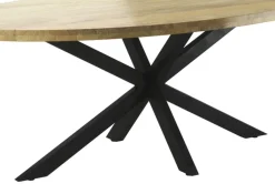 PHILL HILL Esstisch LEWIS 220 x 100 x 77 cm Mango massiv/schwarz