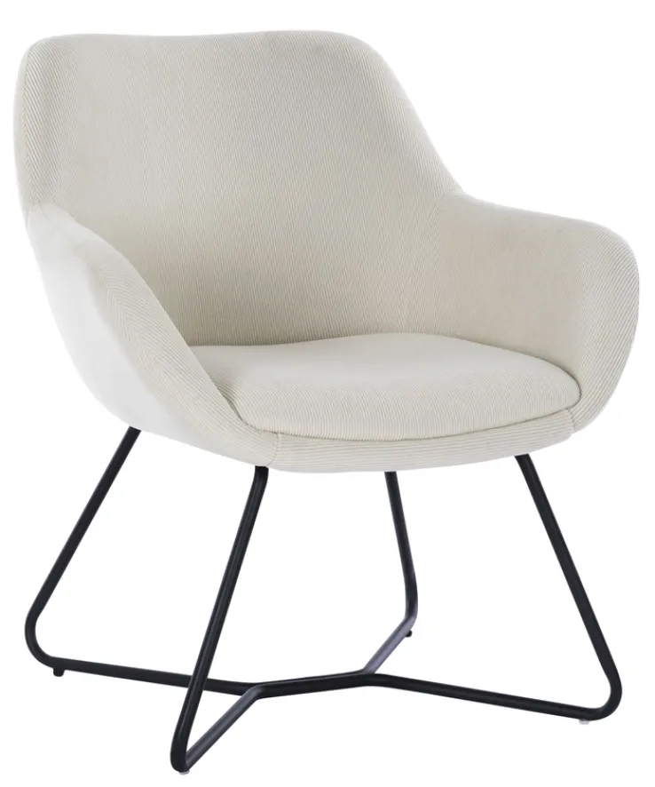 PHILL HILL Polsterstuhl SABRINA cremefarbig/schwarz